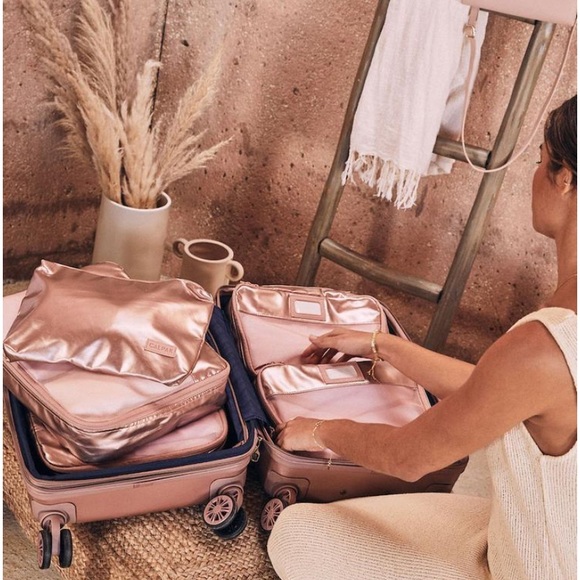 Rose gold online packing cubes